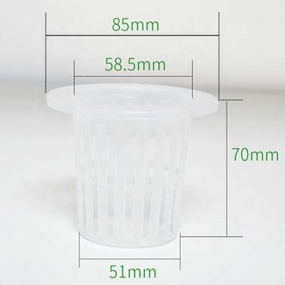 Small Size Injection Molded Plastic PP Net Pots for Hydroponic Greenhouse Cultivation